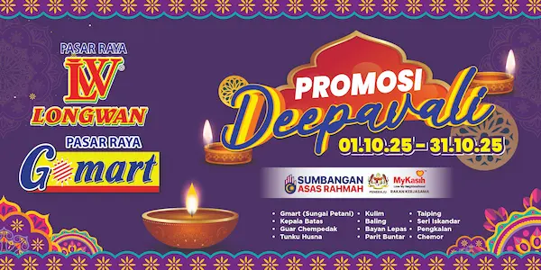Sempena perayaan Deepavali (1 - 31 Okt 2025)
