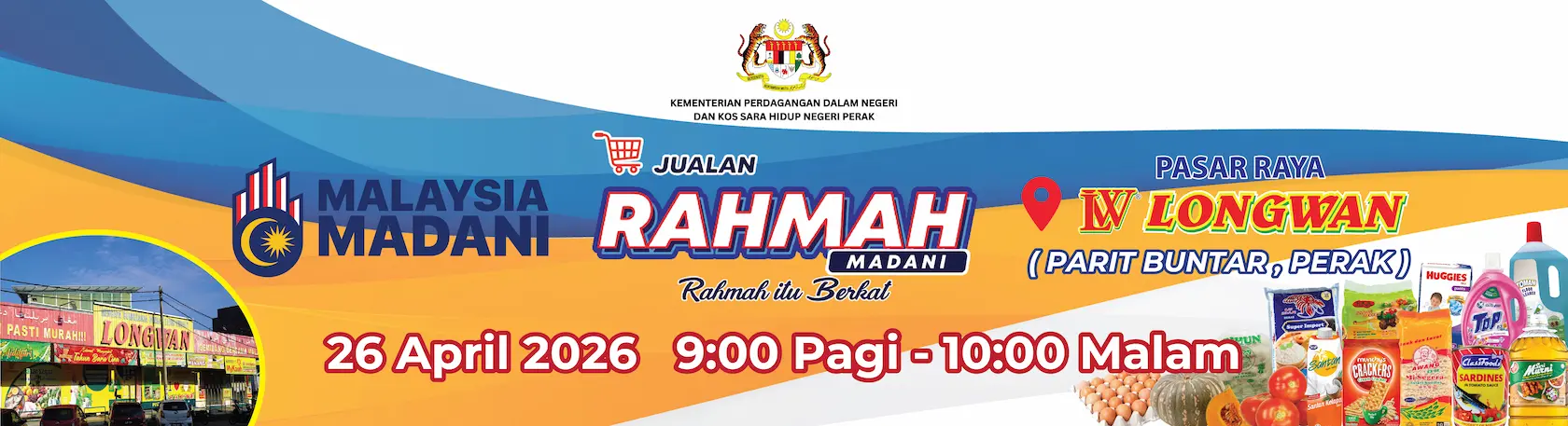 Jualan Rahmah Madani di Pasaraya Longwan Parit Buntar, Perak (26 Apr 2026)