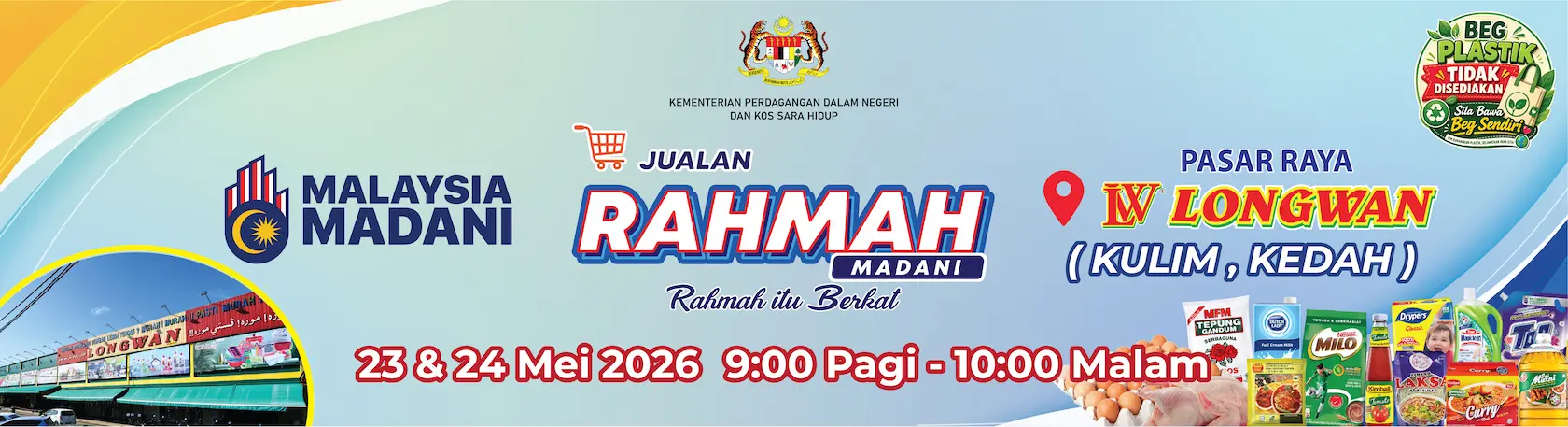 Jualan Rahmah Madani di Pasaraya Longwan Kulim, Kedah (23-24 May 2026)