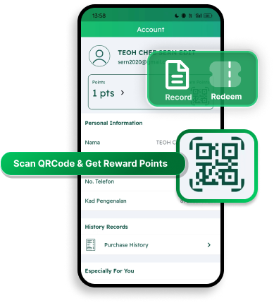Longwan Member App - Earn Points by Scanning QR Code, Redeem Exclusive Rewards.
