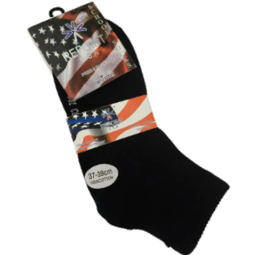 SCHOOL BLACK SOCKS (3 IN 1) REPOINT U.S.A LW001 SEBUNGKUS